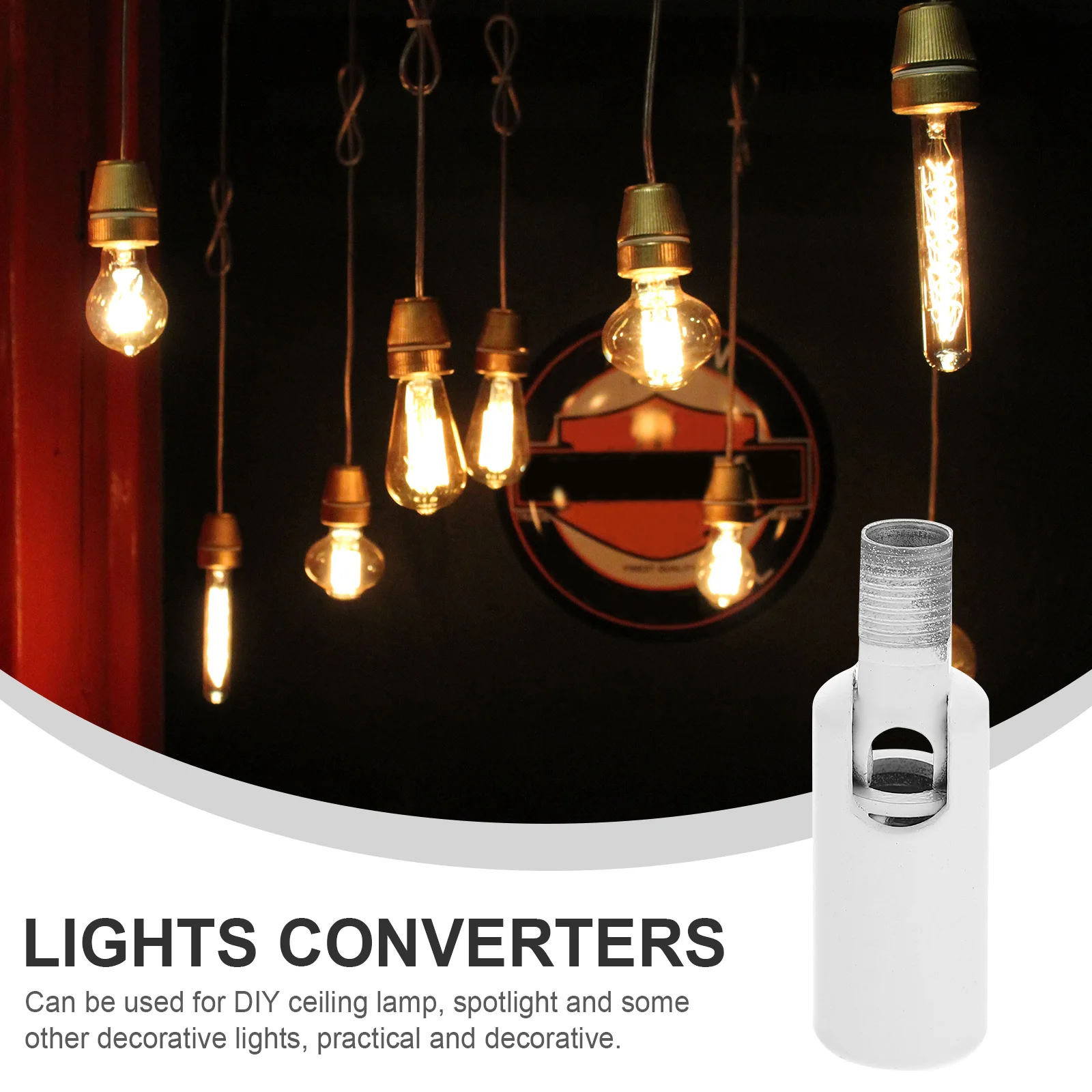 

6 Pcs Metal Lights Connectors Universal Joint Lamp Adapters Ceiling Sockets Turn Connectors Ch Bulbs Durable Adjustable