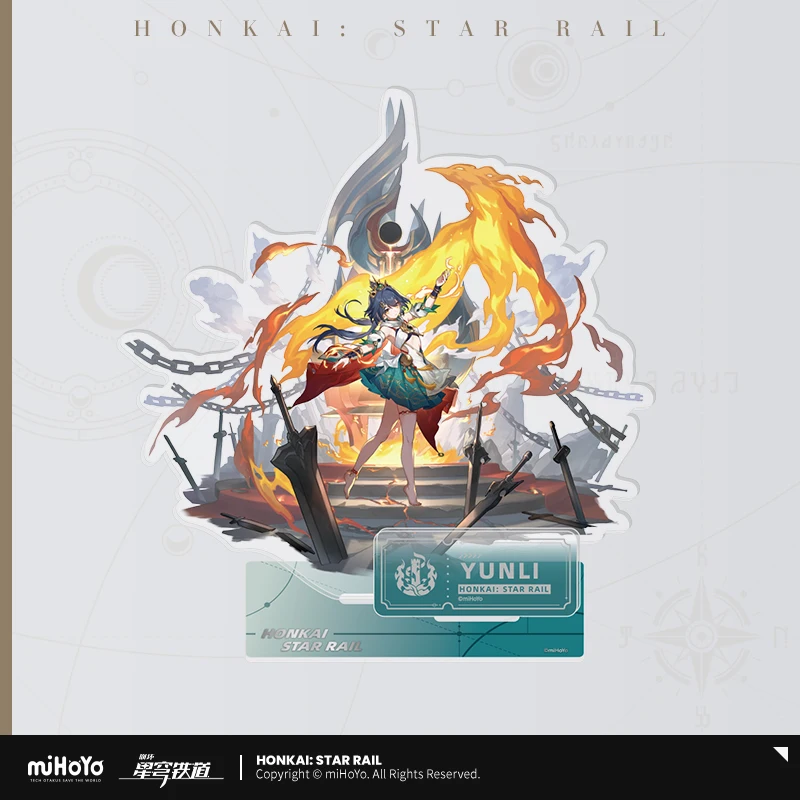 2024 Anime Honkai: Star Rail Vertical Drawing Series Destruction Acrylic Stand Card Desk Decor Trailblazer Arlan Hook Clara Gift