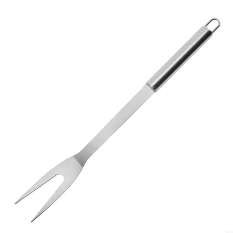 Stainless Steel BBQ Serving Grill Fork Roasting Grilling Barbecue Carving Fork Cooking Fork Steak Clamp Fork