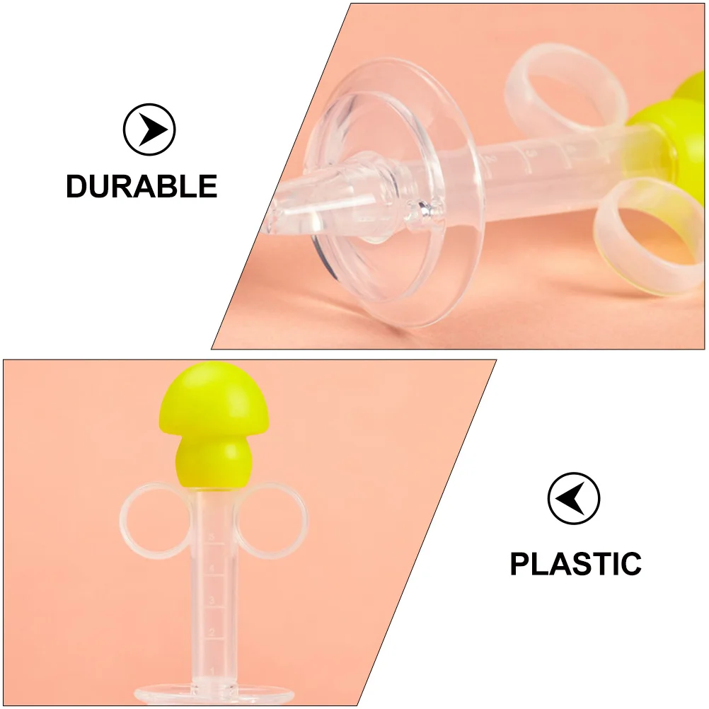 

2 Sets Pet Feeder Liquid for Cat Dog 3 Pieces Yellow Reusable Durable Pills Feeder Household Dispenser Portable