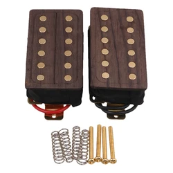 2x Rosewood Humbucker Double Coil Pickups with Screw for Electric Guitar