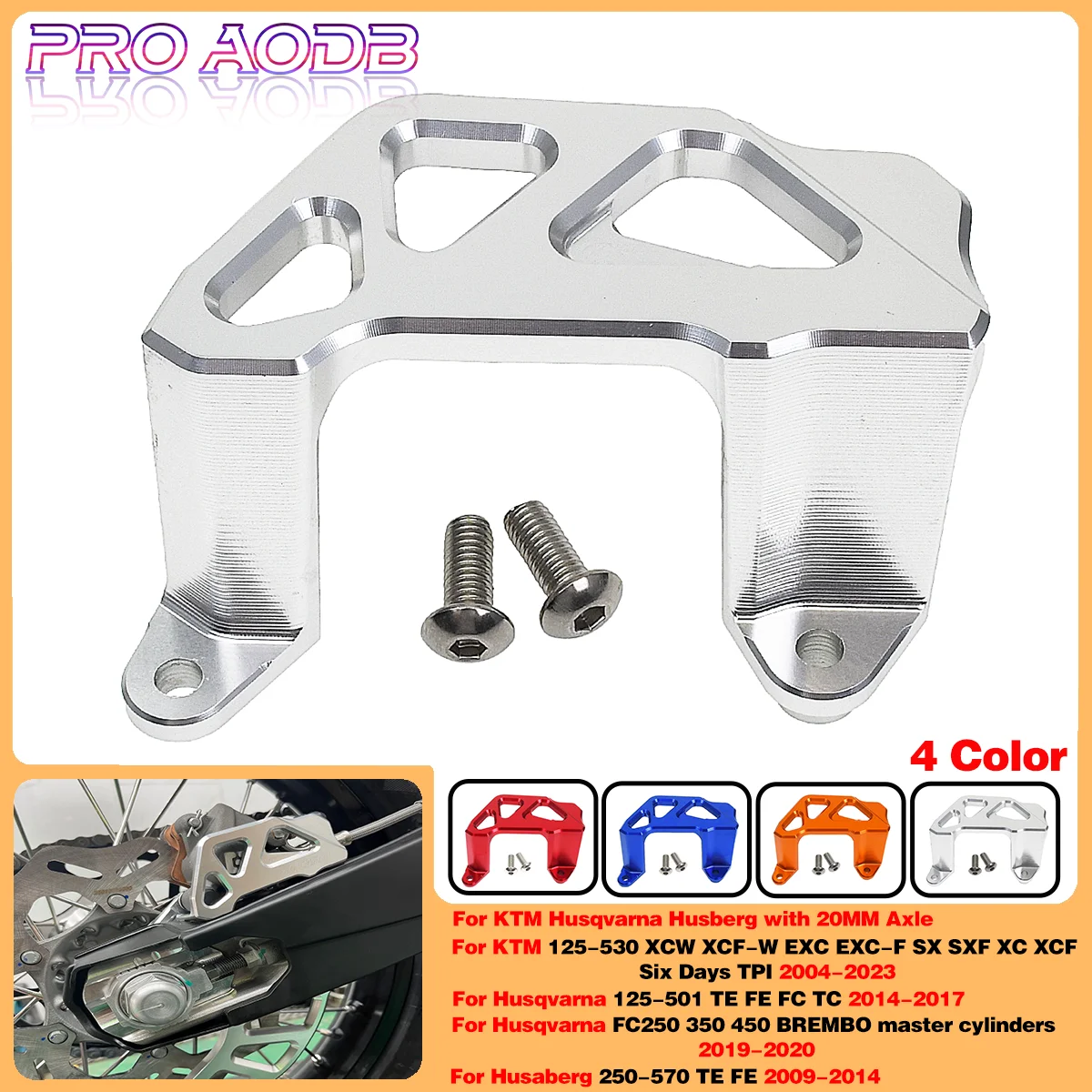 

For KTM EXC EXCF SX SXF XC XCW XCFW 150 250 300 350 450 500 530CC 04-23 Rear Caliper Guard Rear Brake Disc Guard Protector Cover