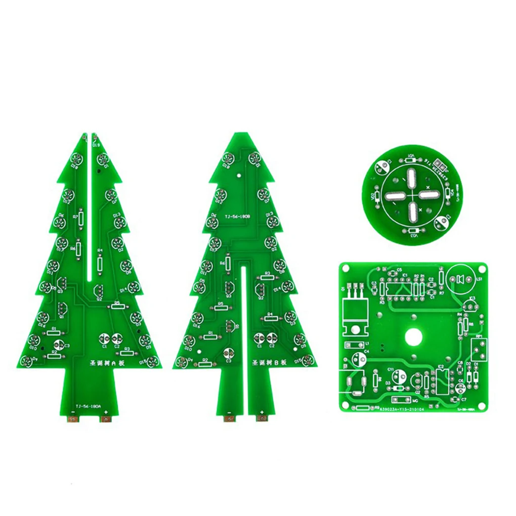 Juego de árbol de Navidad tridimensional ABS 3D, herramienta de soldadura PCB LED con garantía de bajo consumo de energía