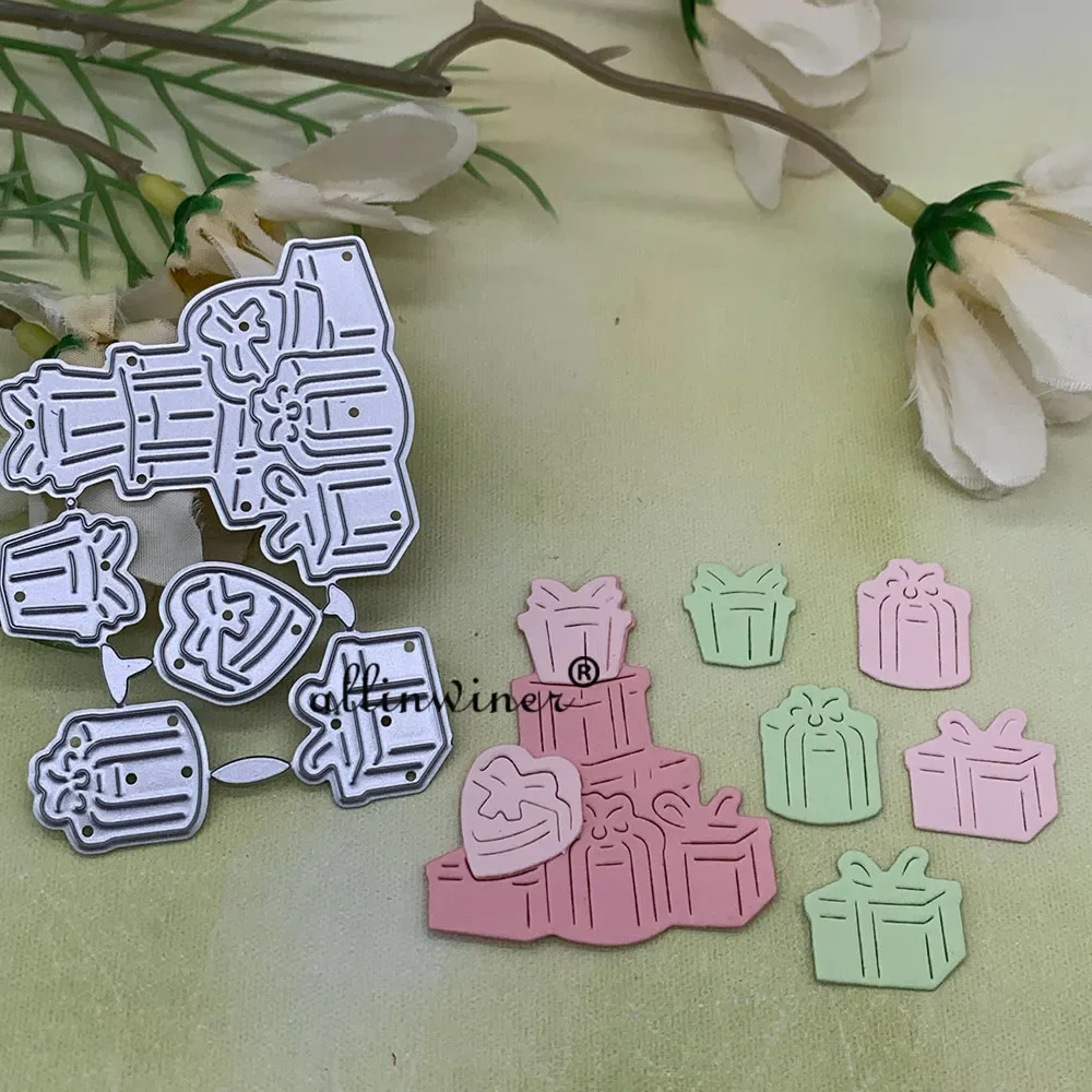 Christmas gift box Metal Cutting Dies Stencils For DIY Scrapbooking Decorative Embossing Handcraft Die Cutting Template