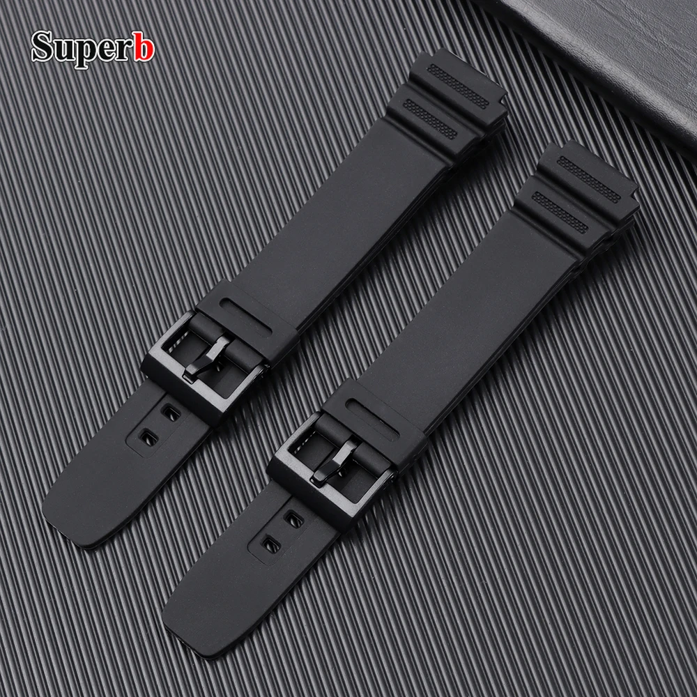 18mm Strap for F91W SGW400 F84 W800H F105/108/A158/168 AE1200/1300 Black Rubber Silicone Watch Band Bracelet Watch Accessories view 5