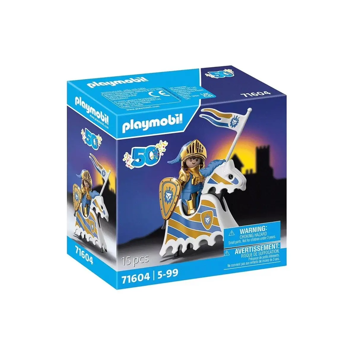 

[50th Anniversary Commemorative Knight] Playmobil Mobi World 71604 Golden Knight Doll with Horse Toy