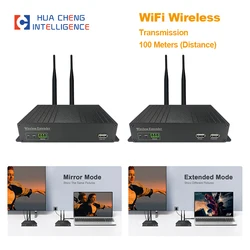 Wireless 100M Video Transmitter&Receiver Extender Support PS4 PC Laptop Monitor 2.4G/5GHz Model AMS-WE100