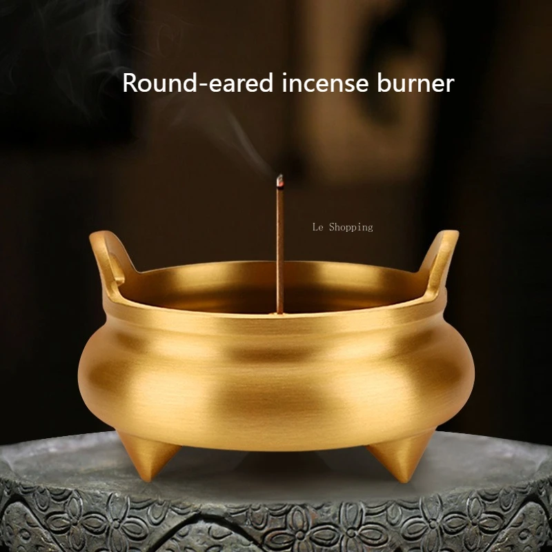 Copper Incense Burners/Incense Sticks and Coils Censer Tea Ceremony Handicrafts Desktop Placement Decoration Religious Items