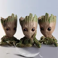 Groot Tree Flowerpot Action Figures Model Toys Anime Baby Tree Man Character Decoration Ornament Handicrafts Office Pen Case