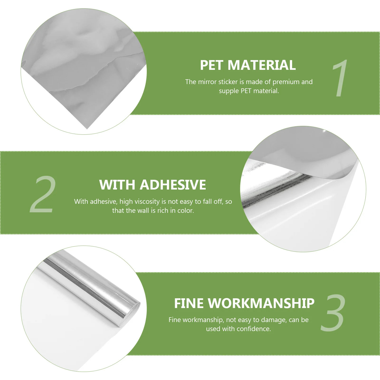 

Waterproof Mirror Sticker Self-Adhesive Decal For Wall Paster Mirrors Bathroom Home Decor Tile Diy Film Sticker