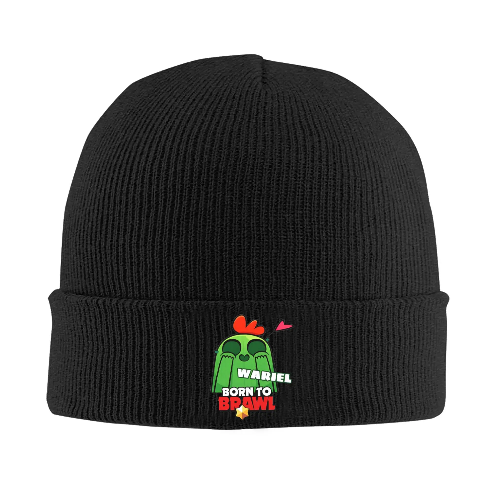 Born to Brawling-Heros Spike Knitted Hat Women's Men's Skullies Beanies Winter Hats Acrylic Game Cartoon Warm Caps