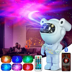 Astronaut Star Galaxy Projector Lamp Nebula Moon Sky Night Light With Bluetooth Speaker 360°Adjustable Remote Control Timer