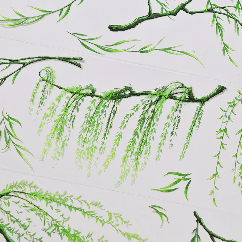 Willow Branch Plants Washi Pet Tape Special Oil