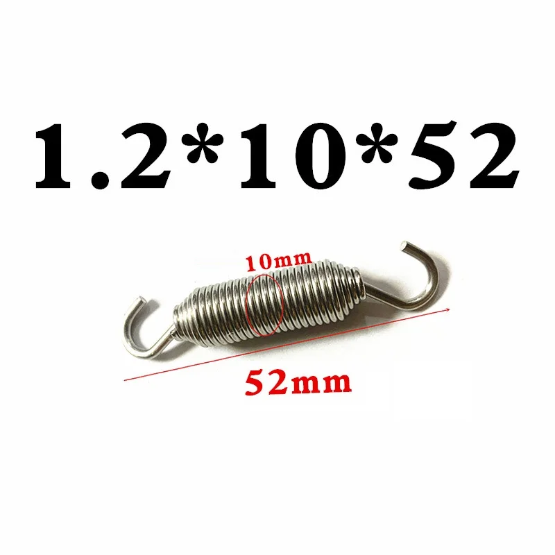 Stainless Steel Strong Extension Swivel Hook Spring Wire Diameter 1/1.2mm Tension Spring With Double Hook