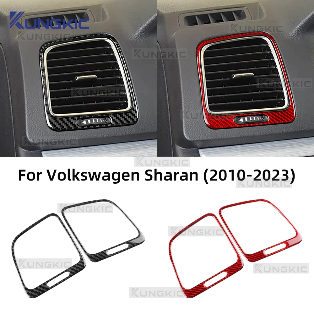 

Real Soft Carbon Fiber For Volkswagen Sharan 7N 2010 2011 2012 2013 2014 2015-2023 Car Air Outlet Side of Center Console Sticker