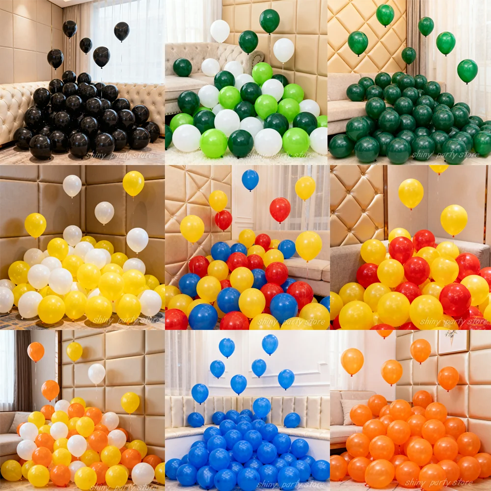 

10/12inch 20/50/100pcs Baby Blue Latex Balloons Red Green White Sand Wedding Decoration Globos Baby Shower Birthday Party Decor