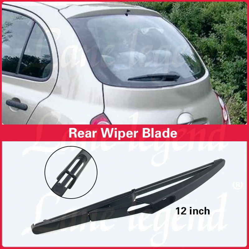 For Nissan Micra K12 2002 2003 2004 2005 Front Rear Windshield Wiper Blades Brushes Cutter Car Accessories J Hook 21\