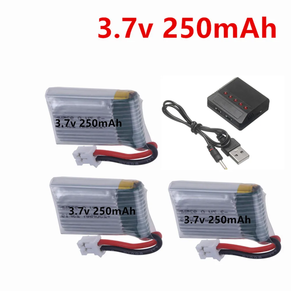 Upgrade 3.7V 250mAh Battery With Charger For H36 E010 E011 E012 E013 F36 H36 RC Quadcopter Parts 3.7v Lipo Battery For H36