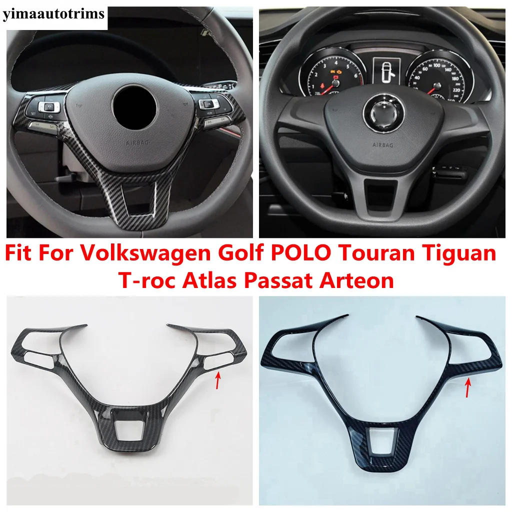 

ABS Car Steering Wheel Frame Decoration Cover Trim Accessories For Volkswagen Golf POLO Touran Tiguan T-roc Atlas Passat Arteon