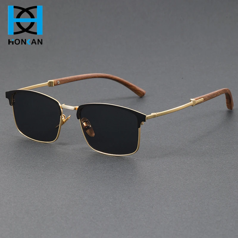

Retro Half-frame Sunglasses for Men Small Face Fashion Glasses High Quality Square Frame Sun Glasses Outdoor UV400 Ptotection