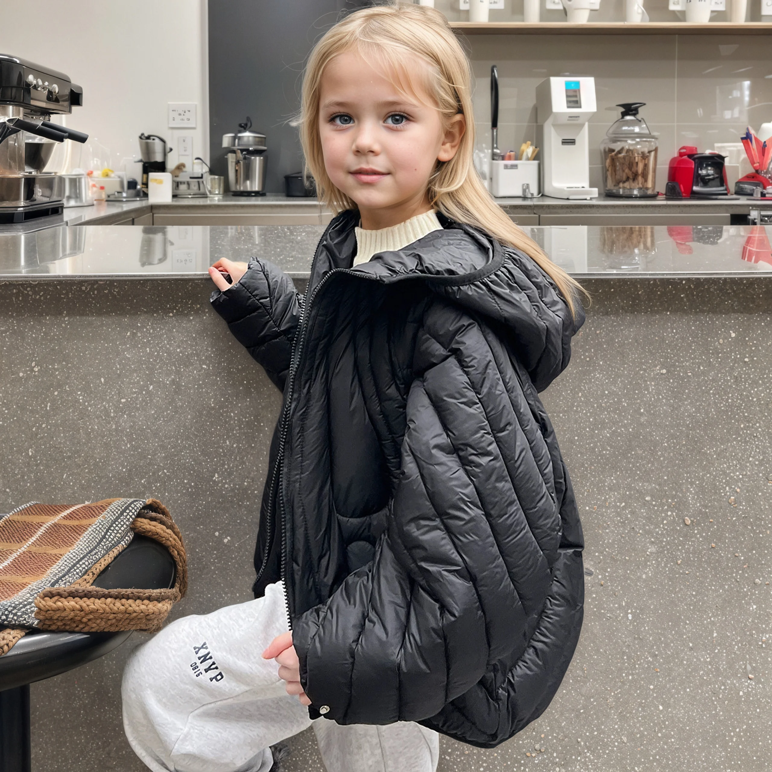 Winter Warm Girls Fashion Plain Cotton Lined Hooded Zip Puff Jackets School Kids Cropped Coats Child Outfits Windbreaker 5-14 Yr
