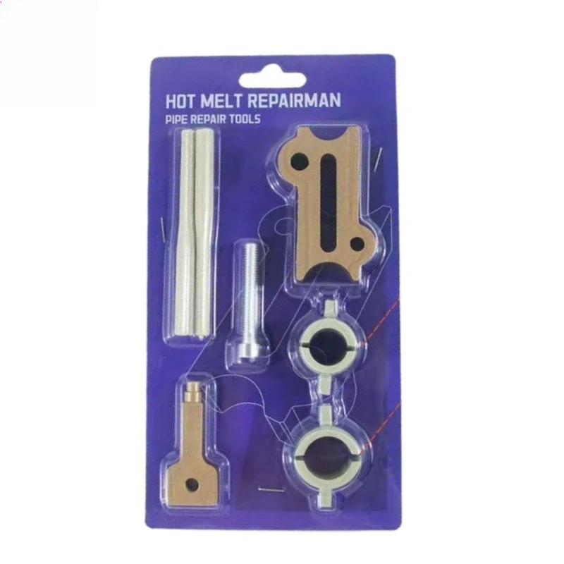 PPR PE Pipe Hot Melt Repair Kit, Leak Hole Repair Mold Head + Hot Melt Glue Sticks, 1/2