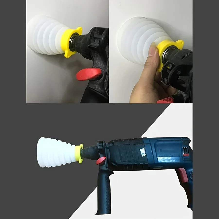Drill Dust Cover Collector Scalable Rubber Dustproof Dust Bowl Device Power Tool Utility Accessories for Electric Hammer