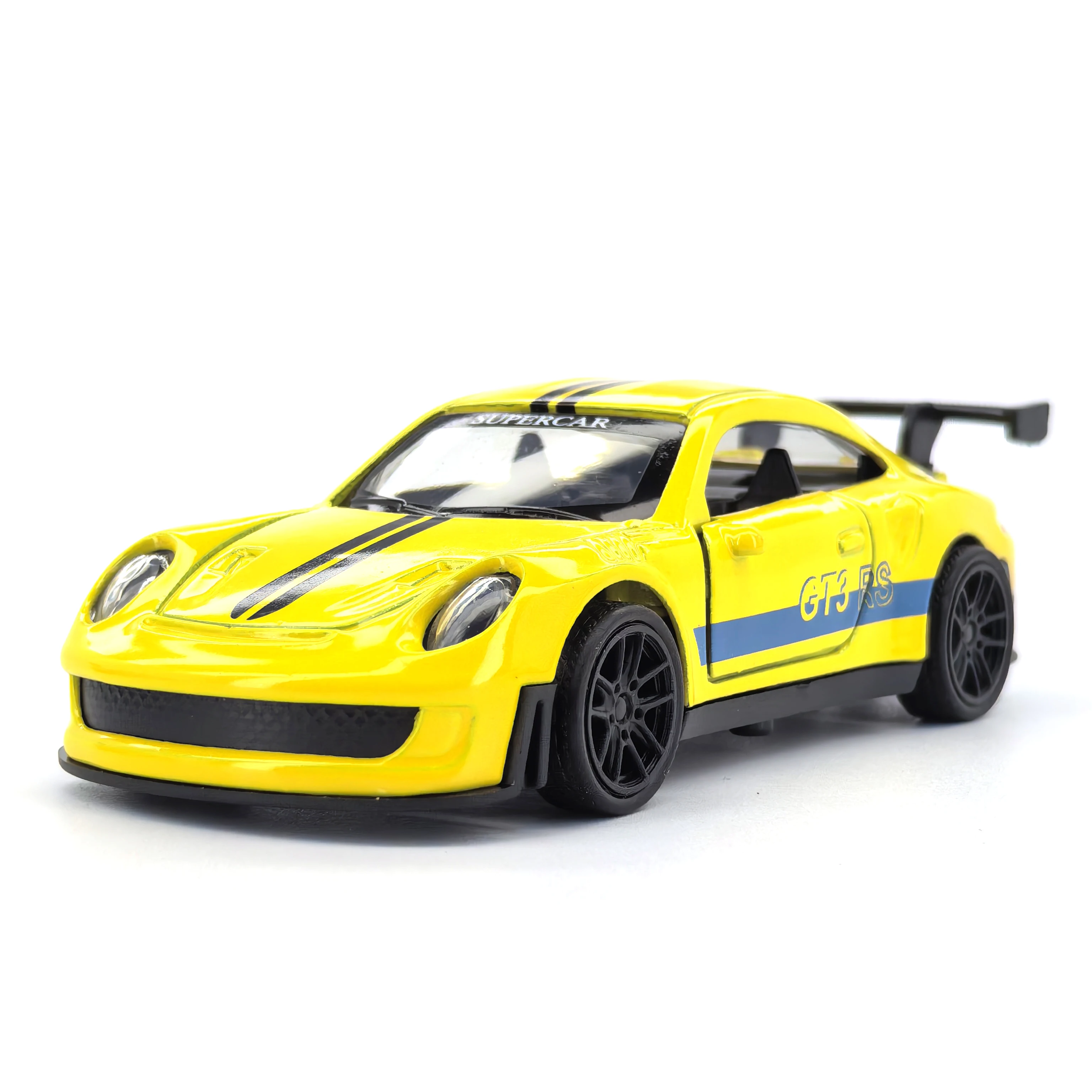 

Children’s alloy spring-powered car, toy car for boys, realistic racing car model, collectible item, gift.