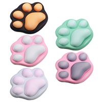 Cat Paw Pattern Mouse Wrist Pad Anti-slip Silicone Mini Wrist Guard with Wrist Support Creative Gaming Mouse Pads Office Worker
