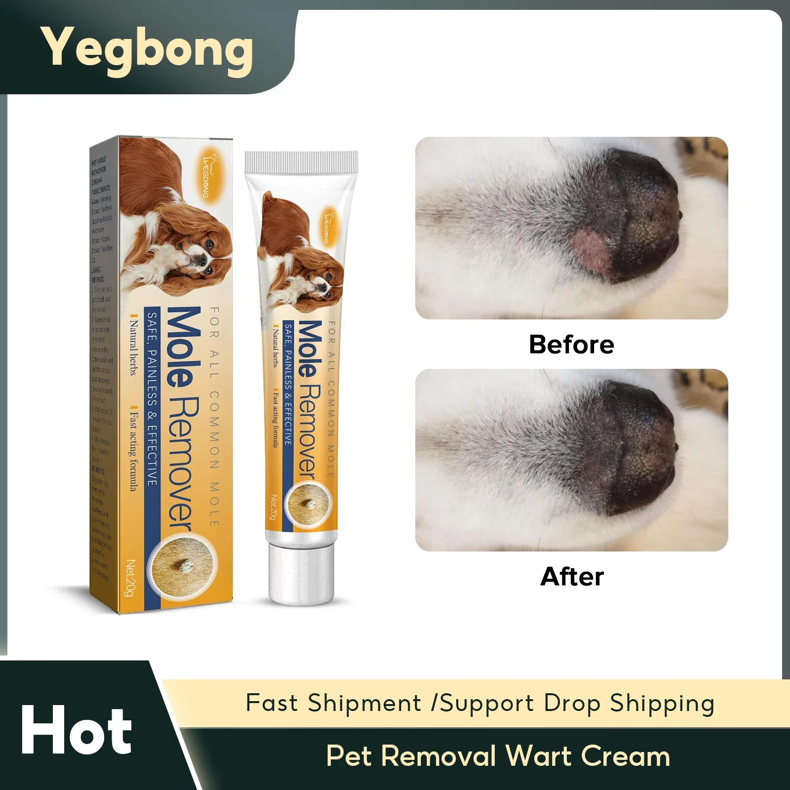 Pet Removal Wart Cream Diminish Skin Moles Corns Nourish Skin Wart Treatment Alleviate Discomfort No Irritation Pet Repair Cream