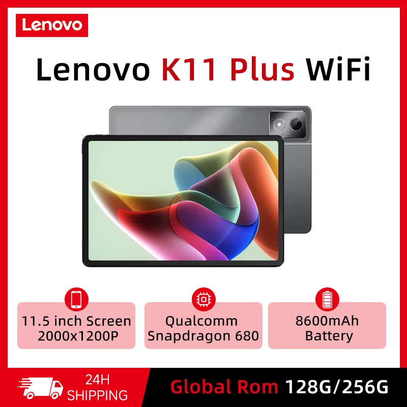 

Global Lenovo K11 Plus Tablet 11.5” Snapdragon 680 processor 128G 256G WIFI Version GPS 8600mAh Android 14 13MP Camera
