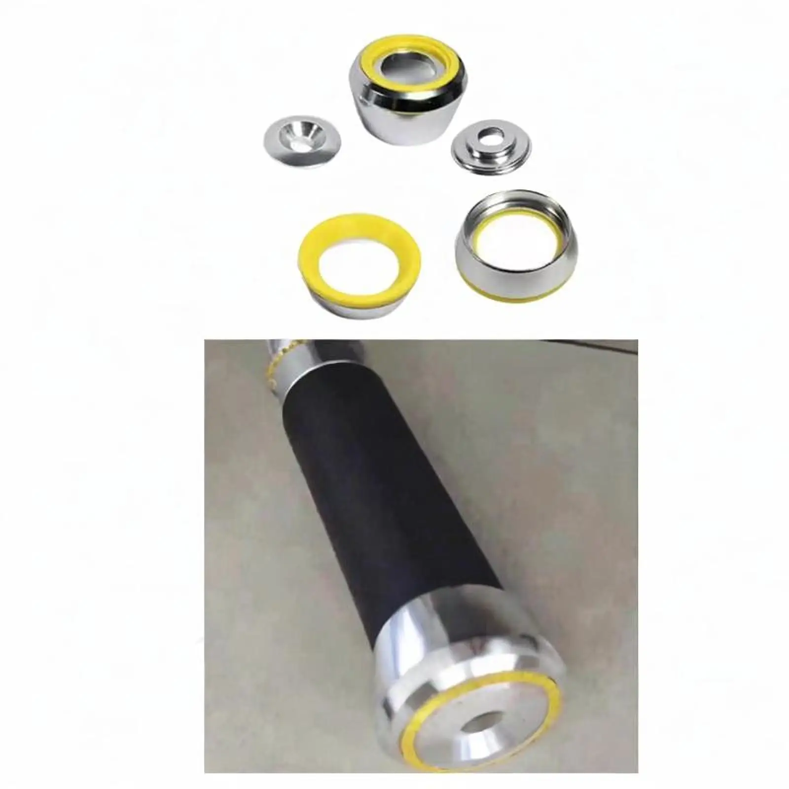 Aluminum Alloy Handle End Caps Fitness Tubing End Covers Gym Attachments Grip Parts for Exercise Equipment at Home