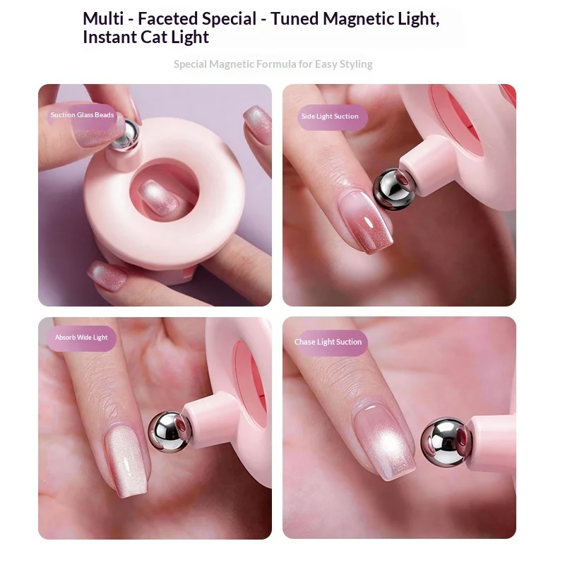 Magnetic Cat Eye Nail Tool Strong Magnet Nail Art Stick 360° Rotating Gel Polish Effect DIY Manicure Tool For Salon Home Use