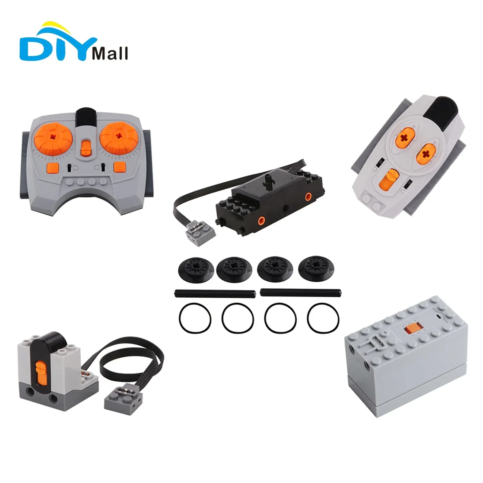 

For Power Functions Parts Building Blocks Train Track Motor Battery Box Infrared Speed Remote Control Receiver for Legoeds