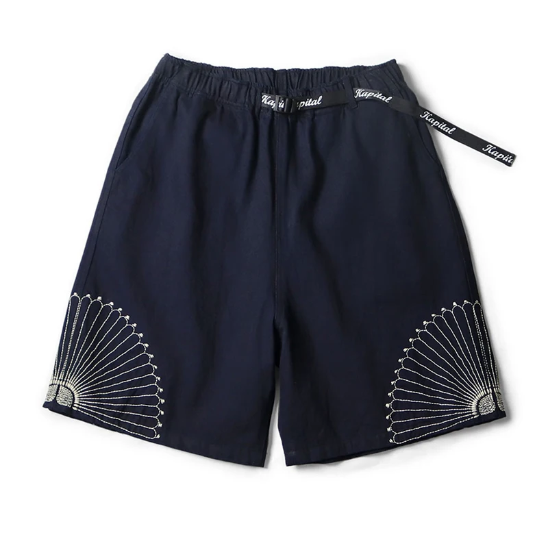 

Self Owned Kapital Hirata Style Japanese Loose Casual Embroidered Shorts for Men and Women's Fashion