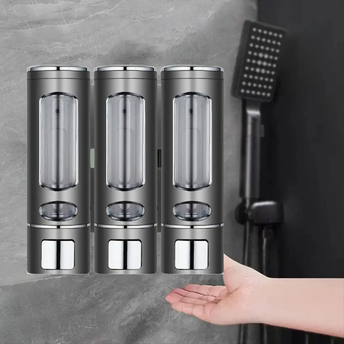 

*ABHW 3-головный настенный дозатор мыла, бытовой ручной пресс, дезинфицирующее средство для рук, дозатор геля для душа, шампуня