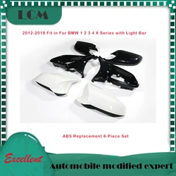 2012-2019 For BMW 1 2 3 4 X Series F20 F21 F22 F23 F30 F35 F34 F32 F33 F36 E84 I3 F87 M2 ABS/Carbon Mirror Cover With Light Bar