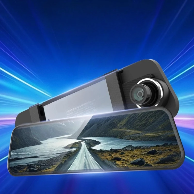 4K driving recorder high definition night vision parking monitoring front and rear dual camera streaming media