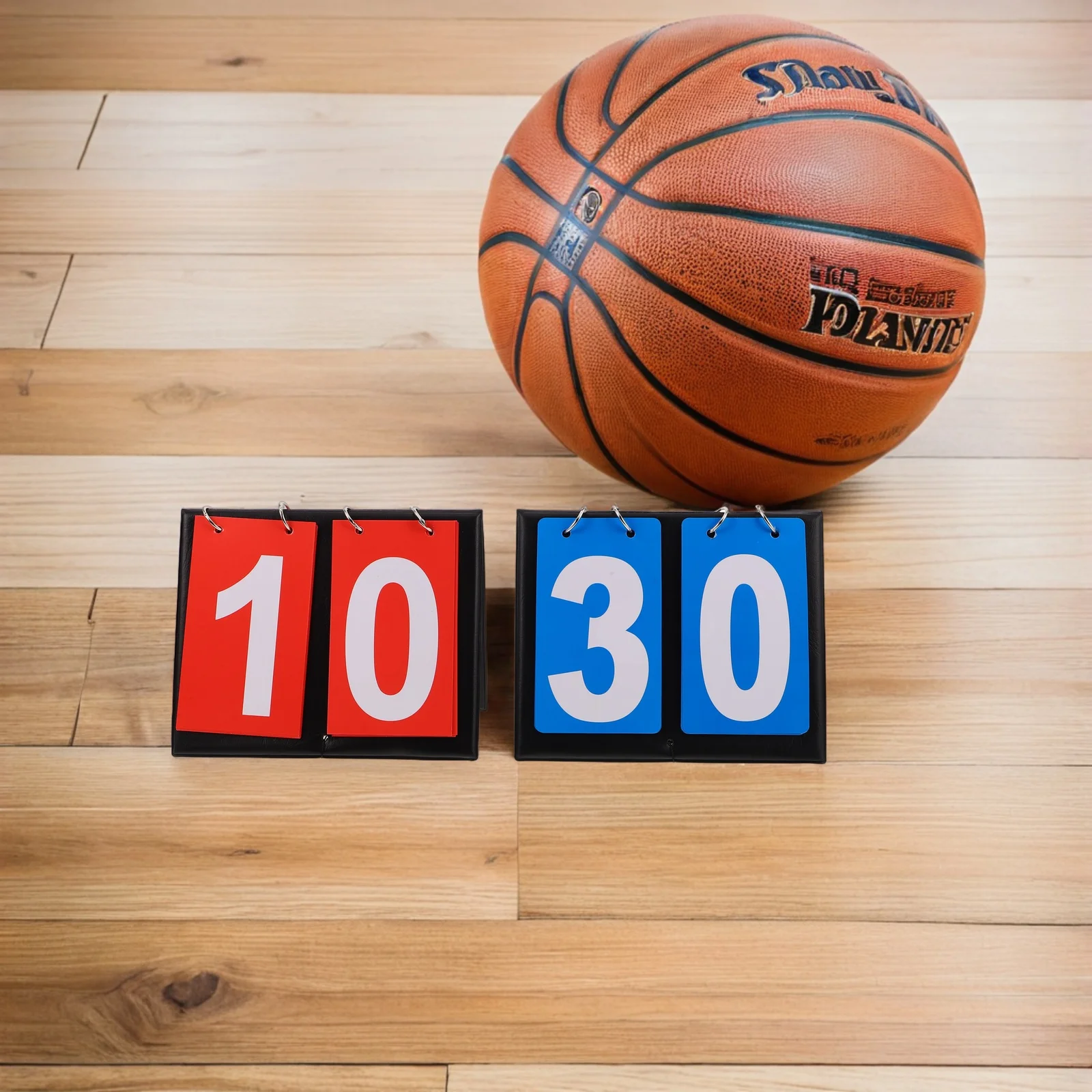 

2Pcs Basketball Scoreboard Flipper Double Sided Large Number Portable Countdown Timer Durable Materials Easy Operation