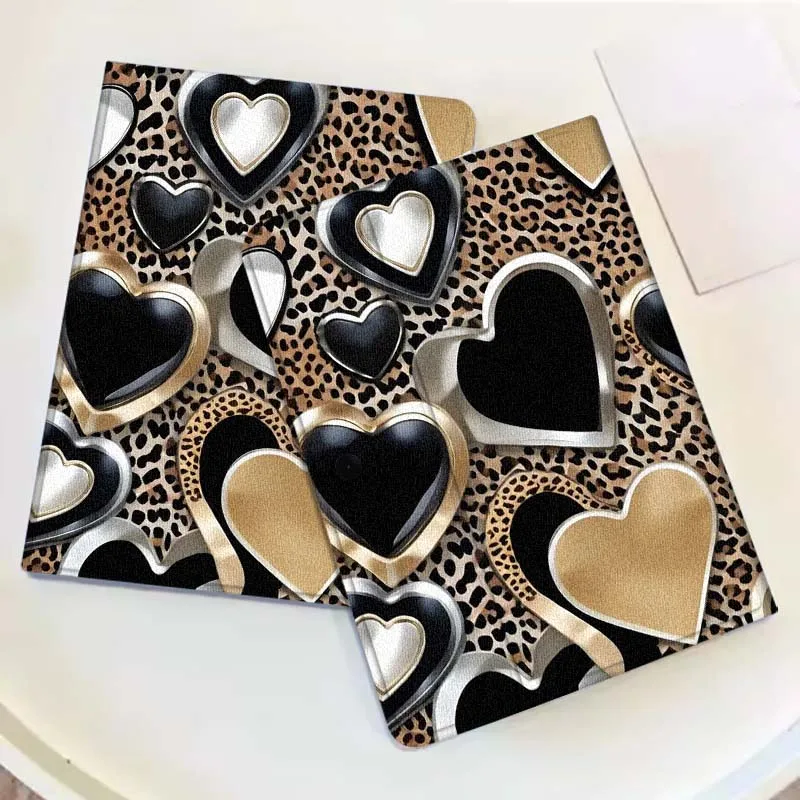 

Leopard print heart pattern Tablet Case For OPPO Pad 2 3 4 11 SE X Air 2 Neo Pro 12.1 10.36 11 11.4 13.2 Inch
