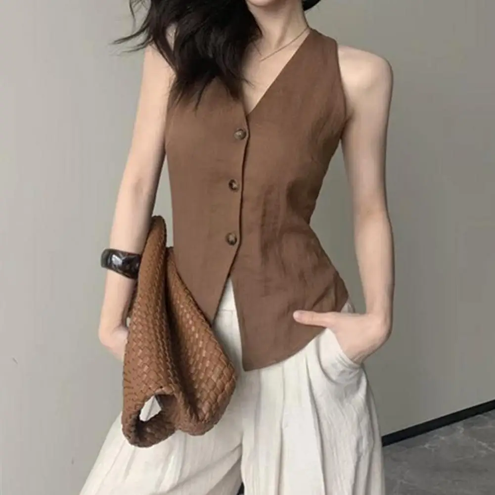 Летние базовые майки с v-образным вырезом, женский жилет из полиэстера и спандекса, модный тонкий жилет без рукавов, универсальные офисные женские укороченные топы