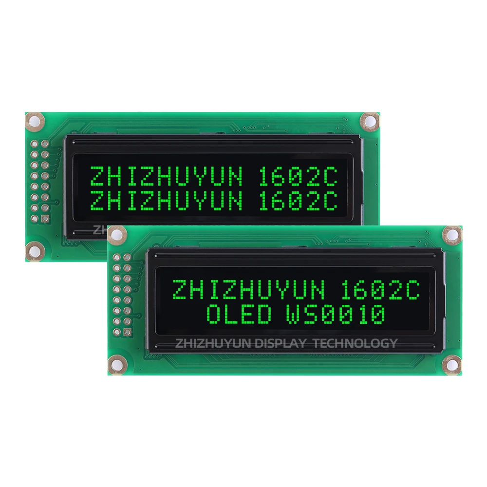 Wholesale 16PIN Parallel Interface Compatible With 1602 OLED Display Module LCM Screen EH1602C Black Film Blue Letter