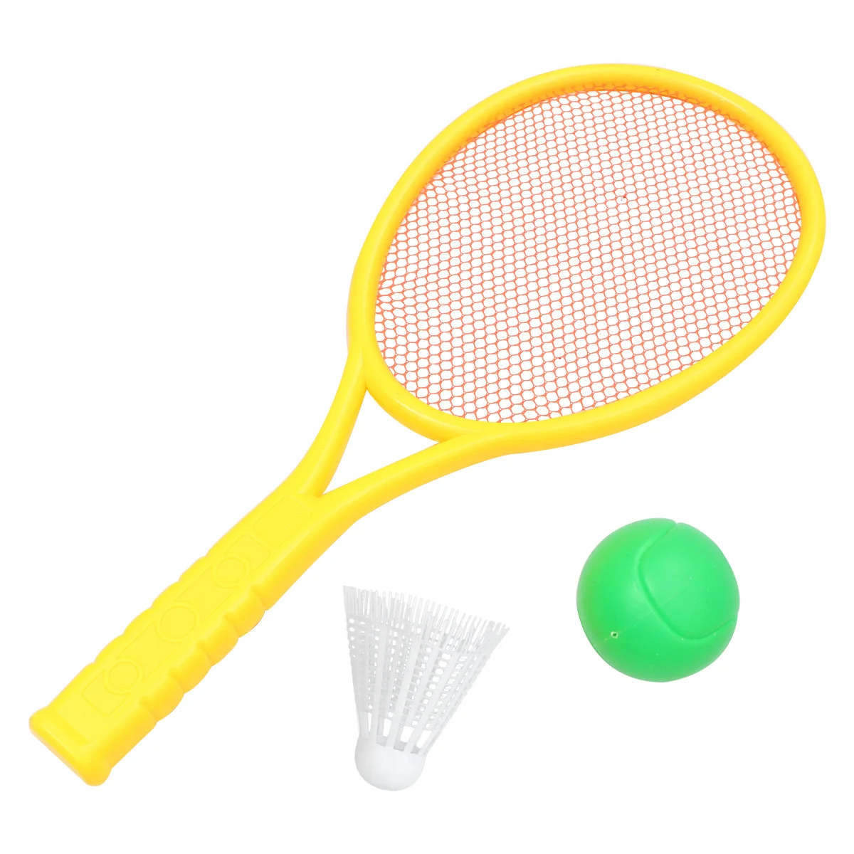 1 Set/4pcs Plastic Tennis Racket Set Outdoor Sports Tennis Racquet Set Parent-Child Educational Badminton Tennis Racket Set (Lar