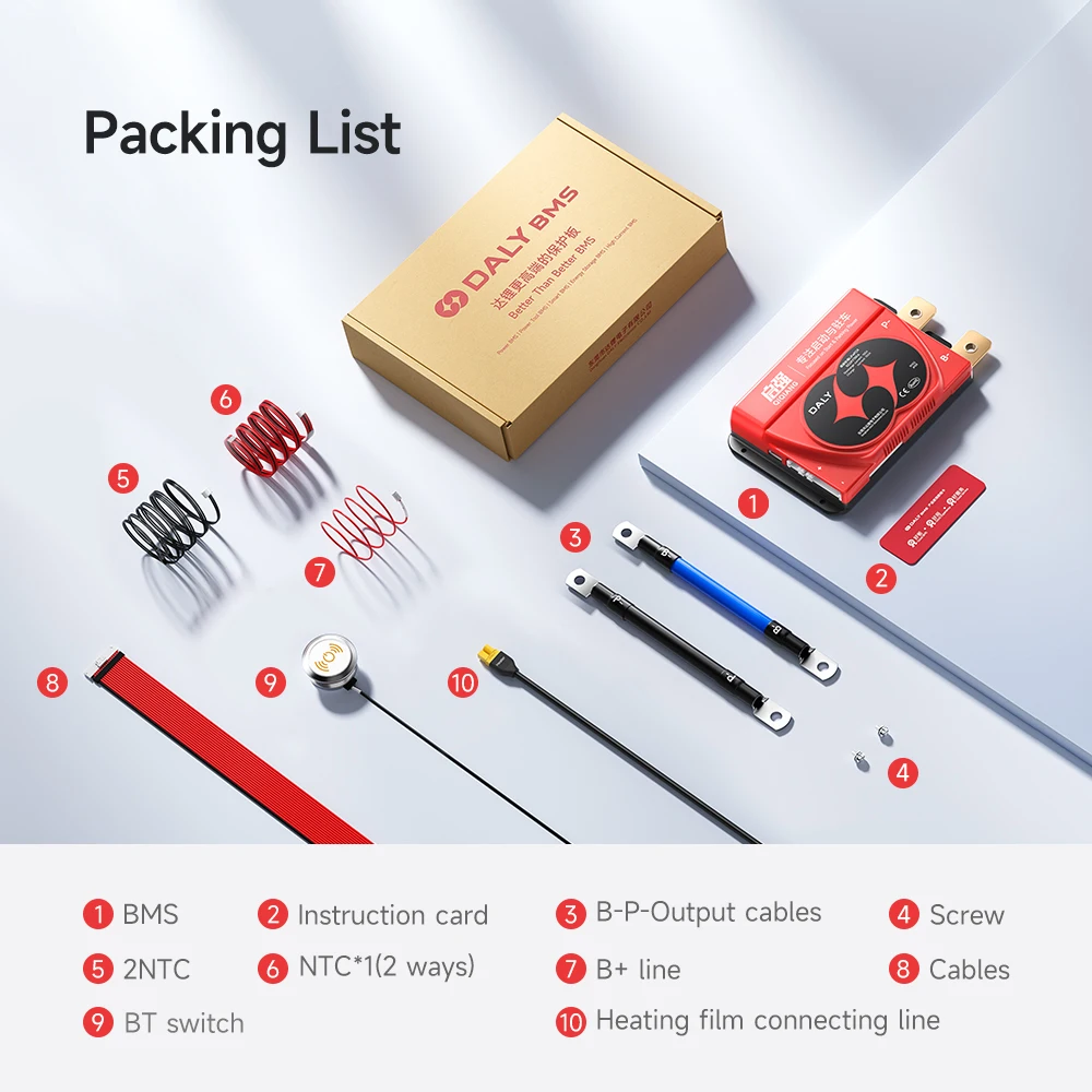 DALYBMS Lifepo4 24V 48V Smart BMS 100A 200A for Home Energy Storage Truck BMS LiFepo4 12V 24V 100A 150A 200A for Car Starting