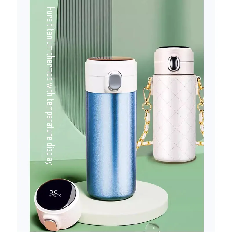 

Thermos Cup with Intelligent Display Temperature,Double Vacuum,Fresh-keeping and Antibacterial,Mini Women's Water Bottle, 350ml