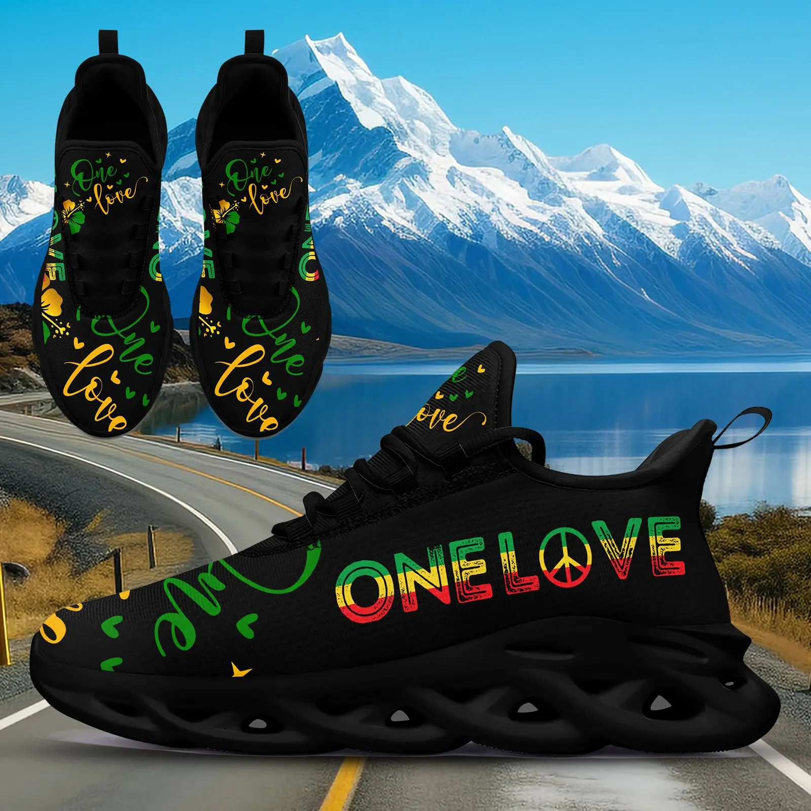 Customization Lightweight Casual Footwear For Women, Featuring A Breathable Design Inspired By Reggae With The Theme