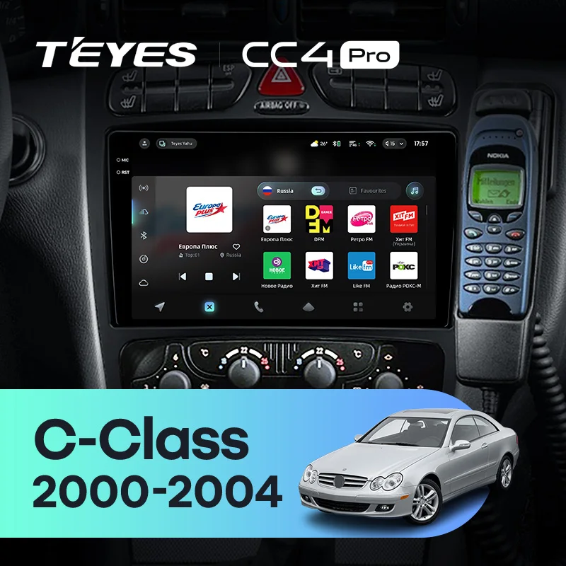 TEYES CC4 PRO For Mercedes Benz C Class S203 CL203 W203 2000 - 2004 CarPlay Auto 2DIN Autoradio Car play Radio Multimedia Stereo