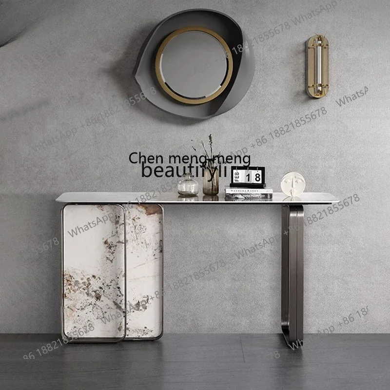 

X Italian light luxury entrance table, living room against the wall end view table, simple entrance table decorative cabinetAA