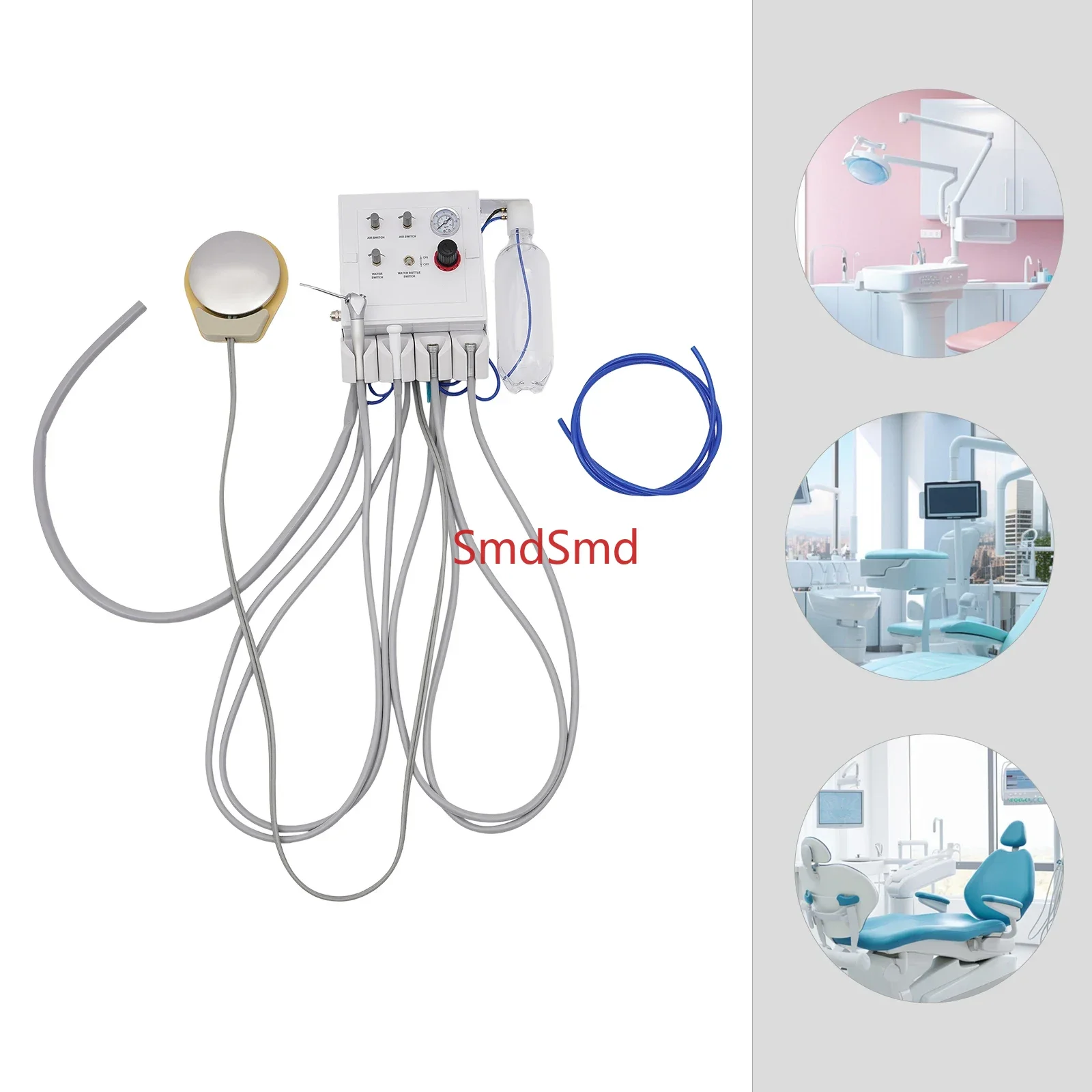 4-Hole  Air Turbine Weak Suction Design Hanging  Turbine Unit Professional Handpiece for Dentists & Students