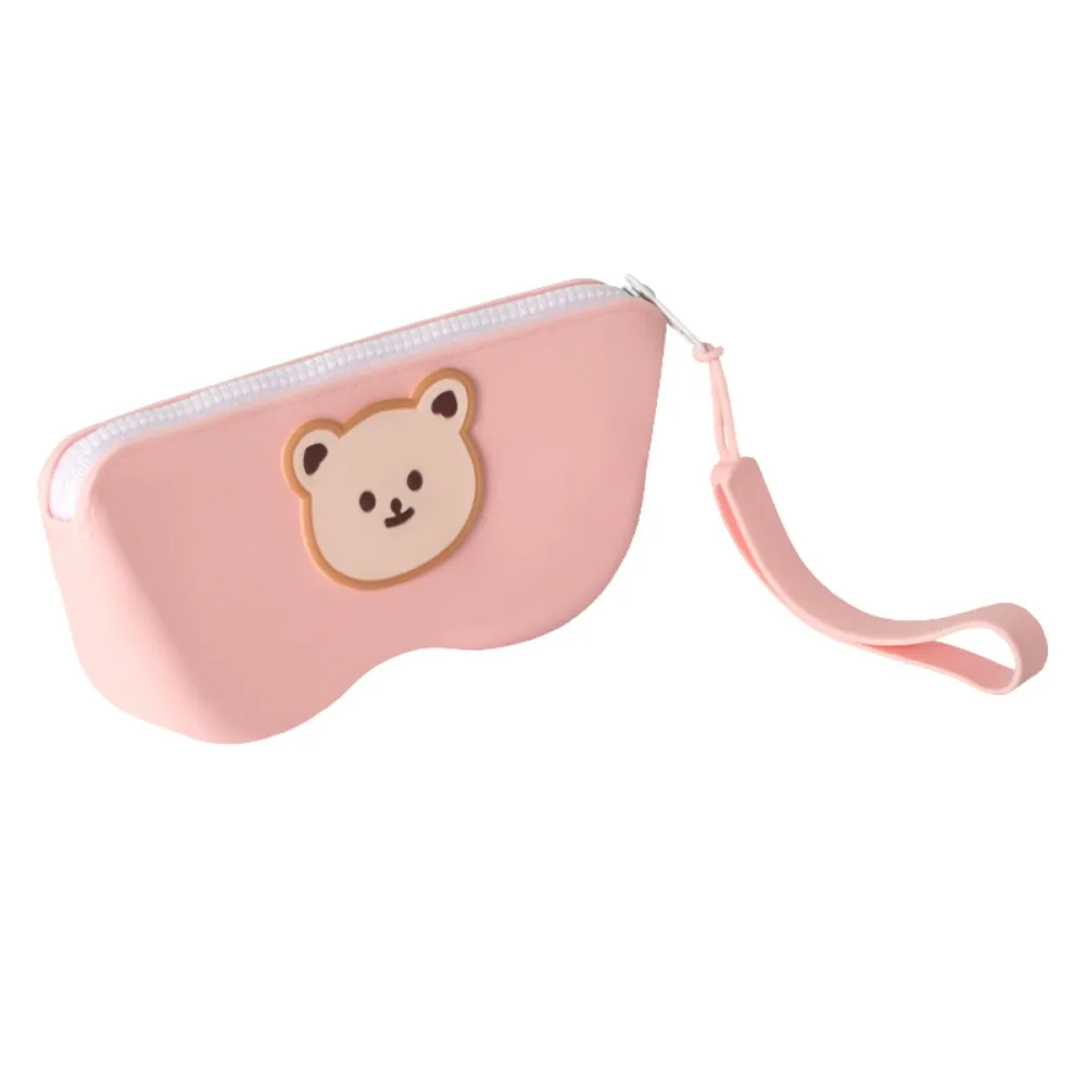 

Waterproof Silicone Eyeglasses Case Cartoon Bear Dustproof Small Items Bag Coin Purse Multifunctional Sunglasses Pouch Outdoor